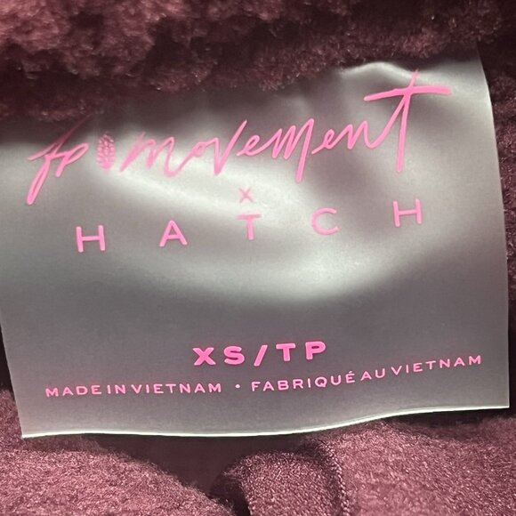 NWT Free People Movement x Hatch Hit The Slopes Fleece Jacket XS Deep Maroon - Picture 11 of 15